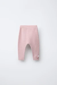 CROCHETED FLOWER KNIT PANTS