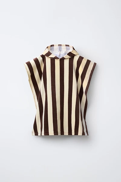 STRIPED TOWEL PONCHO