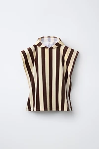 STRIPED TOWEL PONCHO