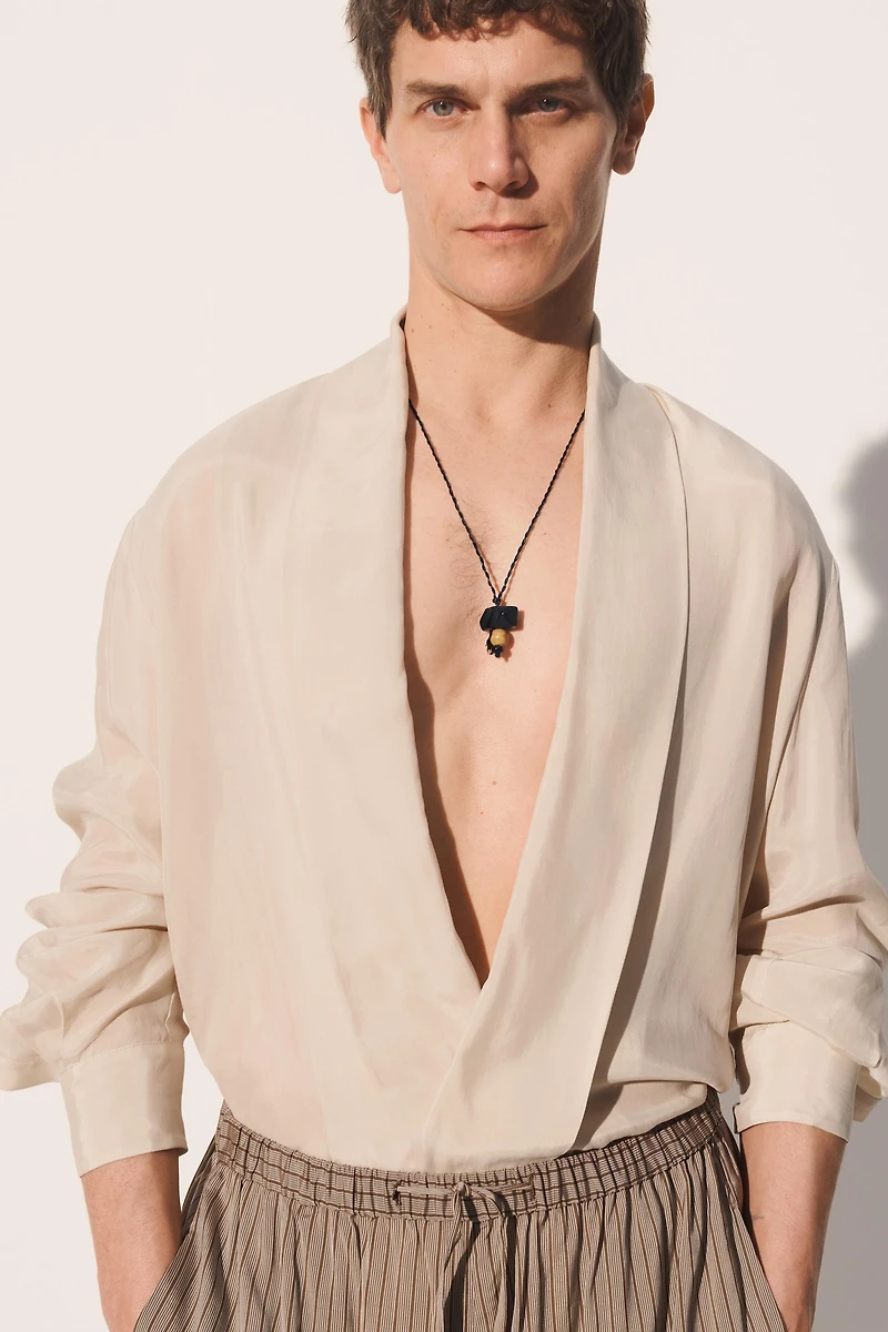 100% CUPRO KIMONO SHIRT