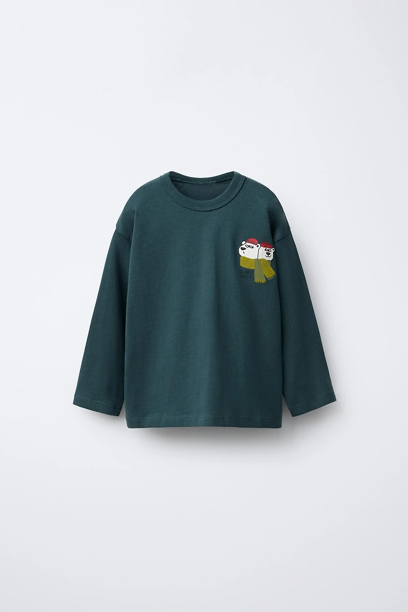 POLAR BEARS PRINT T-SHIRT