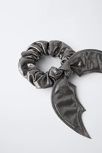 SPARKLY BAT WING HAIR TIE