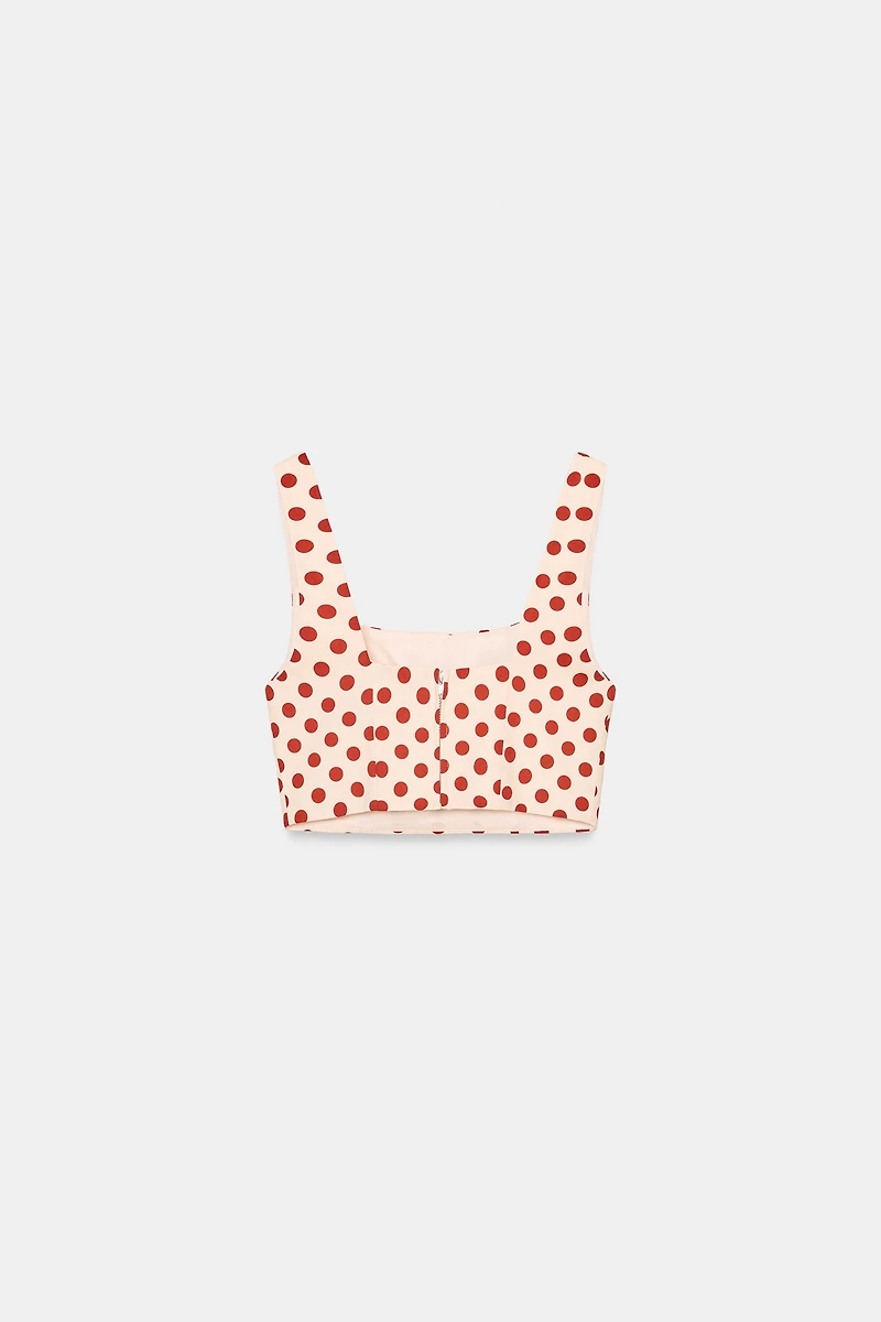 POLKA DOT CROP TOP