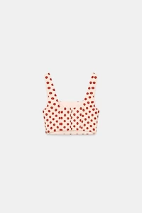 POLKA DOT CROP TOP