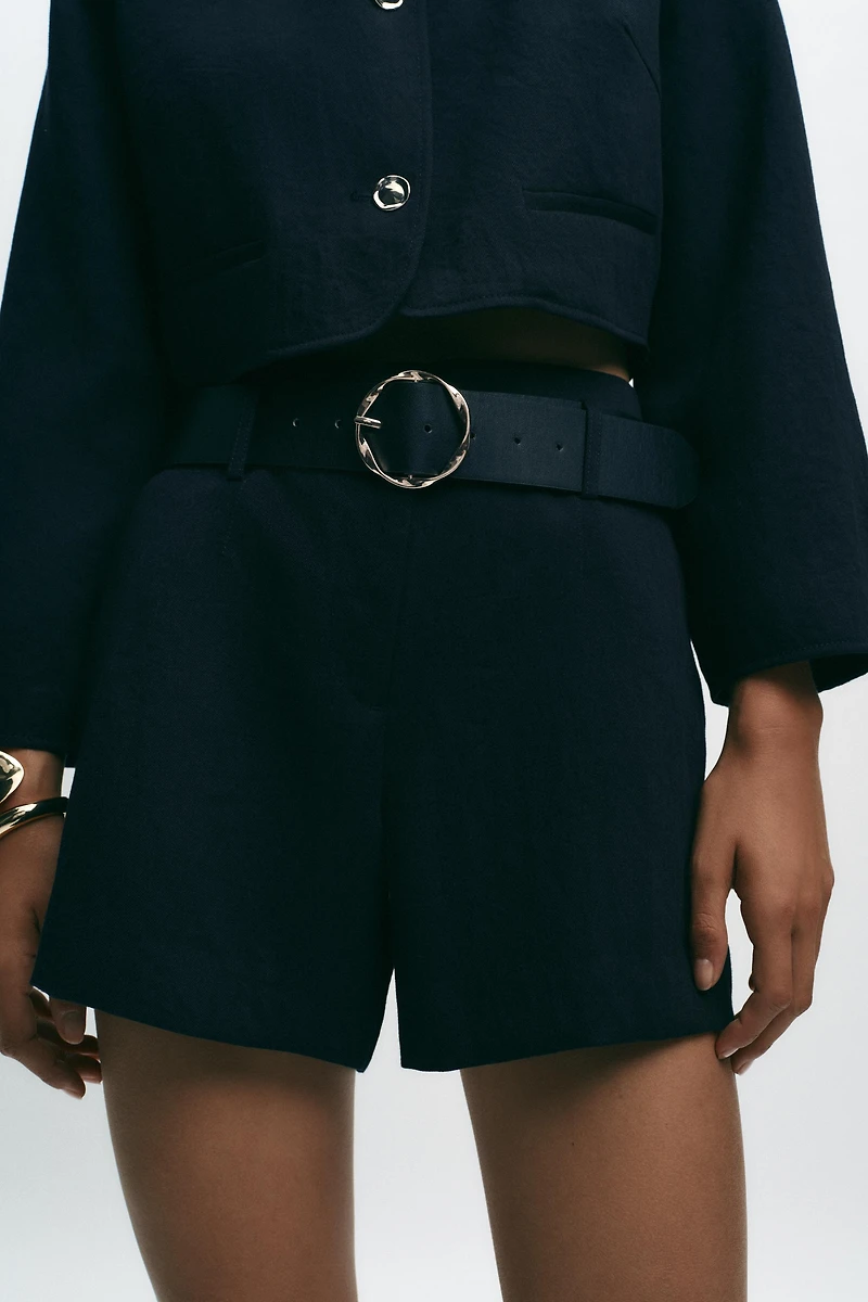BELTED SHORTS