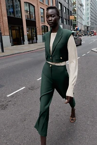 HIGH-WAISTED CULOTTE PANTS