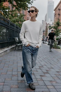 WAFFLE KNIT LABEL T-SHIRT