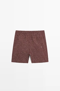 Polka dot print swimming trunks