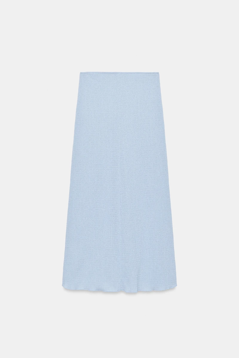 TEXTURED MIDI SKIRT