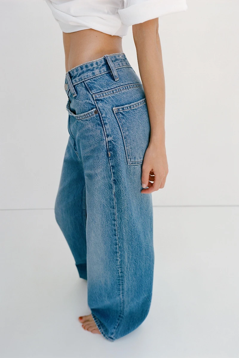 JEAN TRF WIDE LEG TAILLE HAUTE CROISÉE