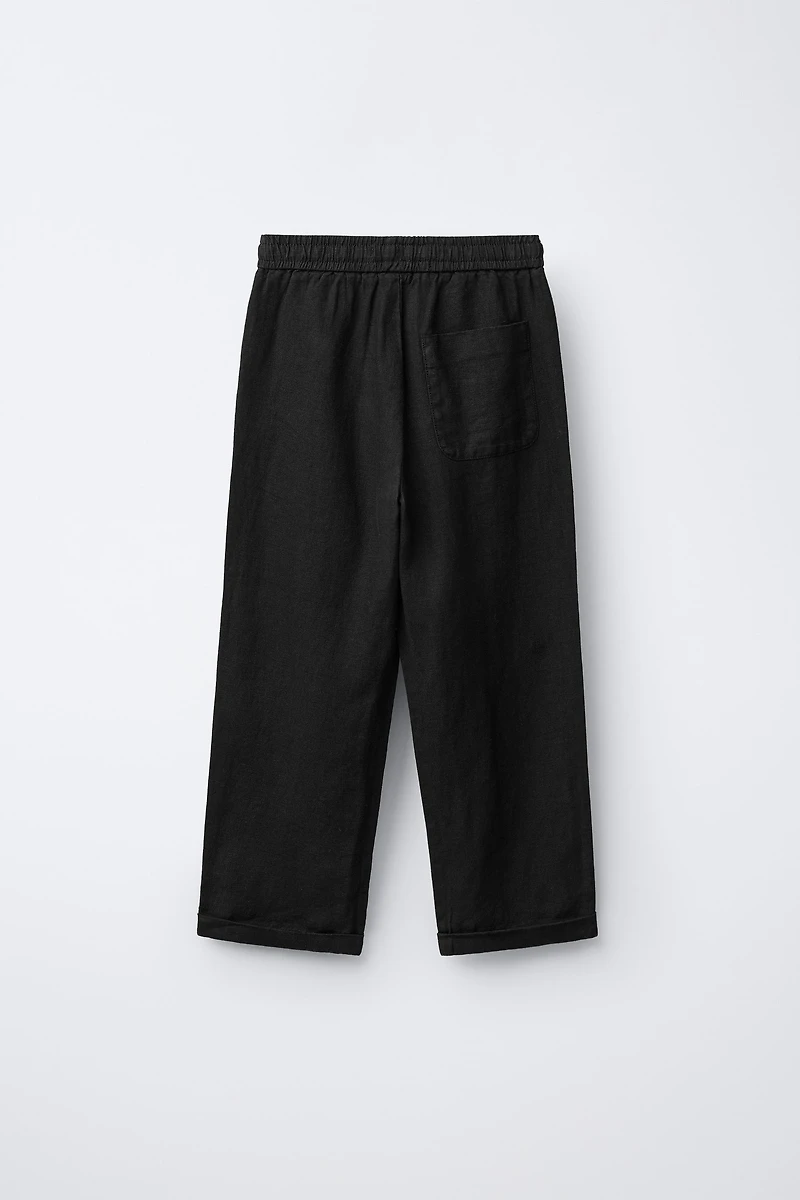100% LINEN STRAIGHT PANTS