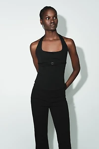 INTERLOCK FLARE PANTS