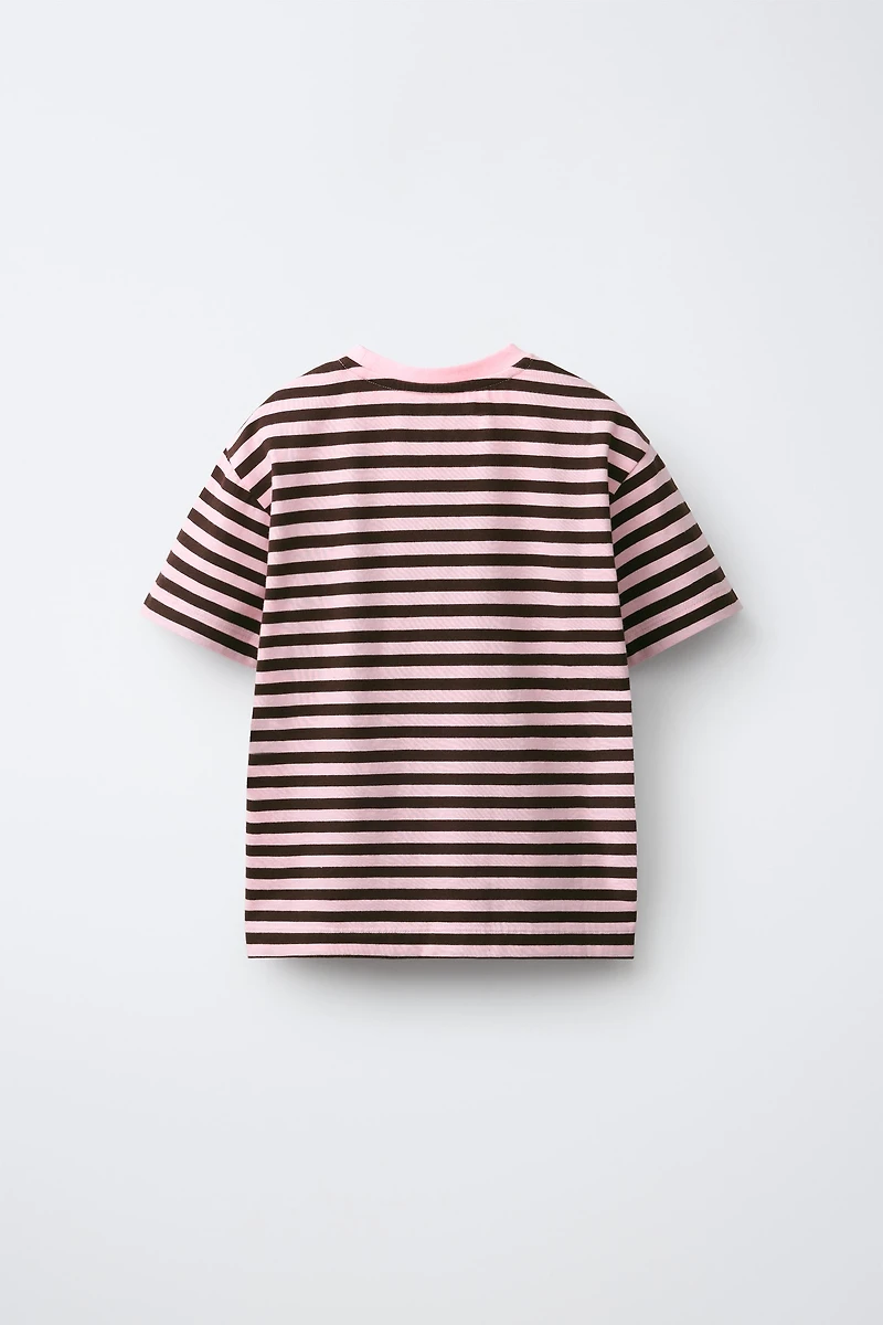 STRIPE PRINT T-SHIRT