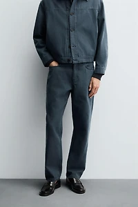 PANTALON STRAIGHT FIT DÉLAV
