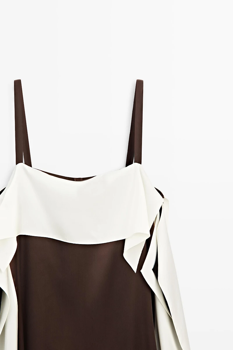 Robe midi fluide combinée