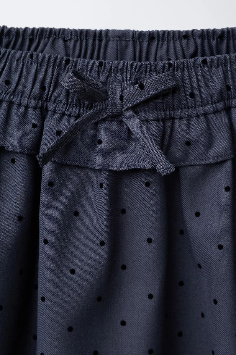 FLOCKED PRINT SKORT
