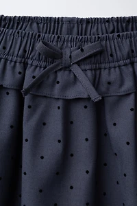FLOCKED PRINT SKORT