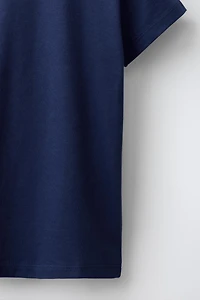 MANDARIN COLLAR T-SHIRT WITH FROG FASTENING