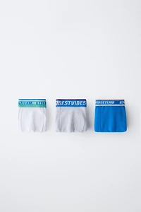 PACK DE TROIS BOXERS 6-14 ANS AVEC INSCRIPTION