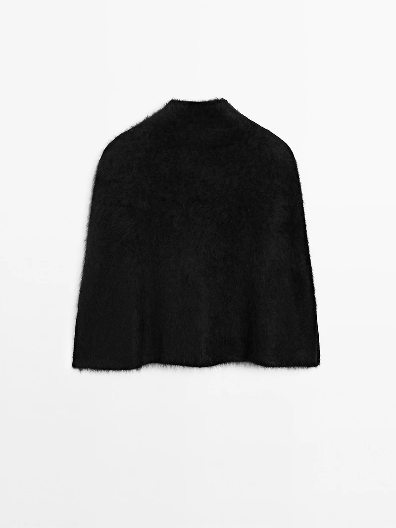 100% cashmere brushed finish cape