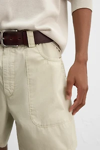 WASHED COTTON BERMUDA SHORTS