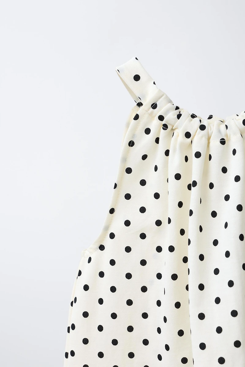 POLKA DOT HALTER TOP
