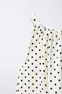 POLKA DOT HALTER TOP