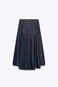 ZW COLLECTION DENIM MIDI SKIRT