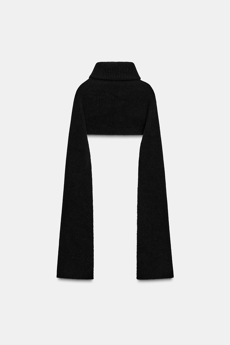 HIGH COLLAR KNIT SCARF