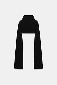 HIGH COLLAR KNIT SCARF