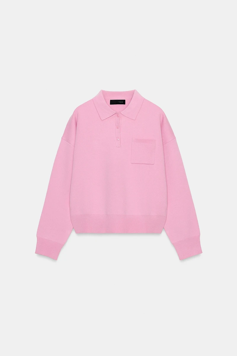 POCKET KNIT POLO SHIRT