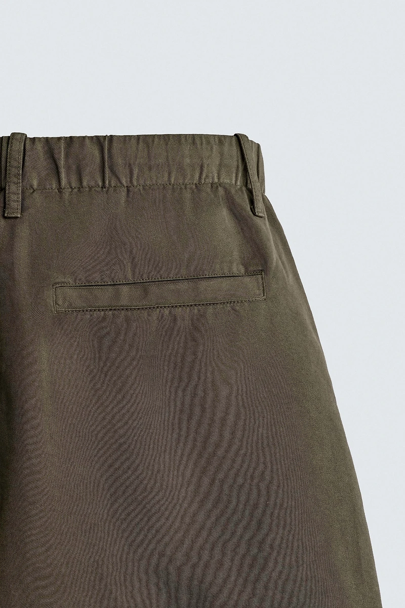 COTTON-LYOCELL REGULAR FIT SHORTS