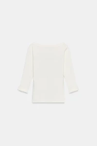 BUTTON RIBBED T-SHIRT