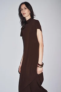 TUNIC MIDI DRESS WITH BOW