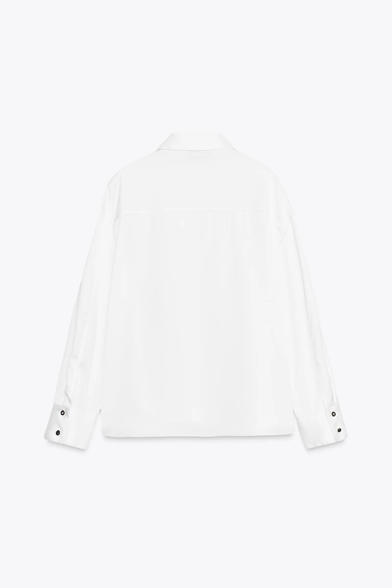SATIN EFFECT SHIRT WITH MATCHING BUTTONS