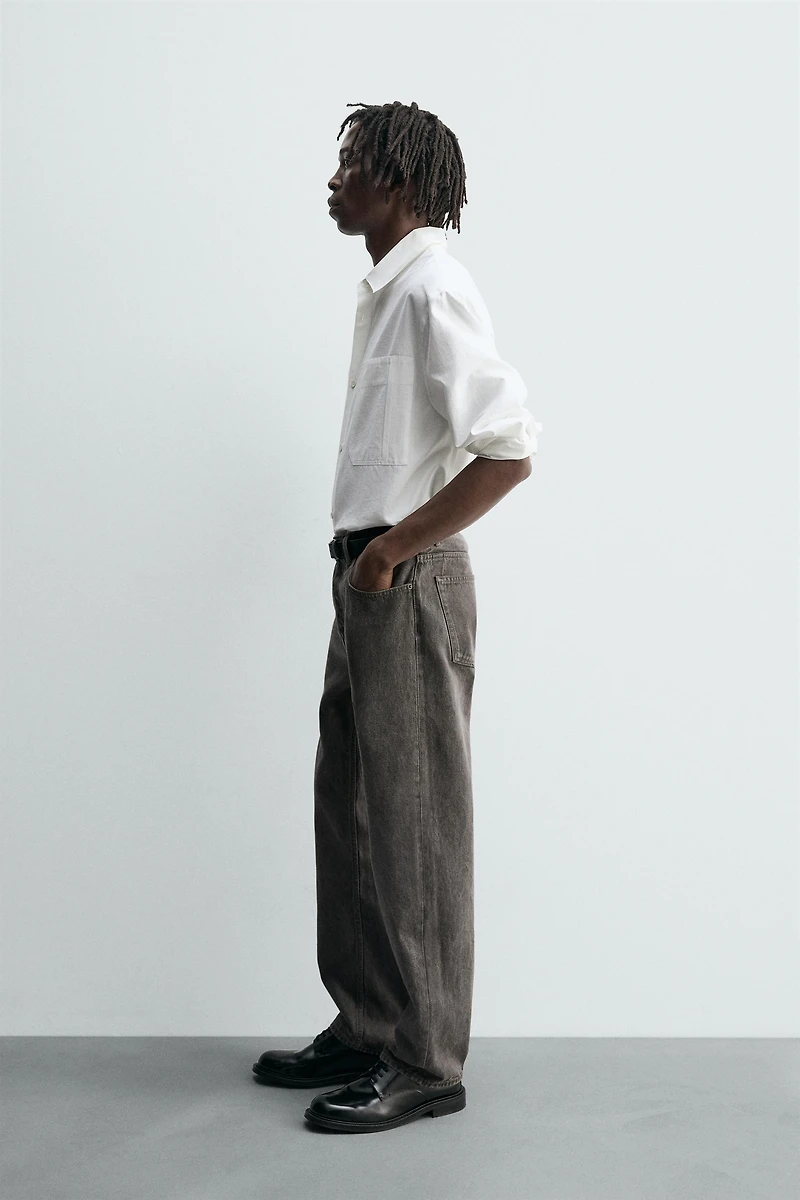 WASHED STRAIGHT FIT JEANS