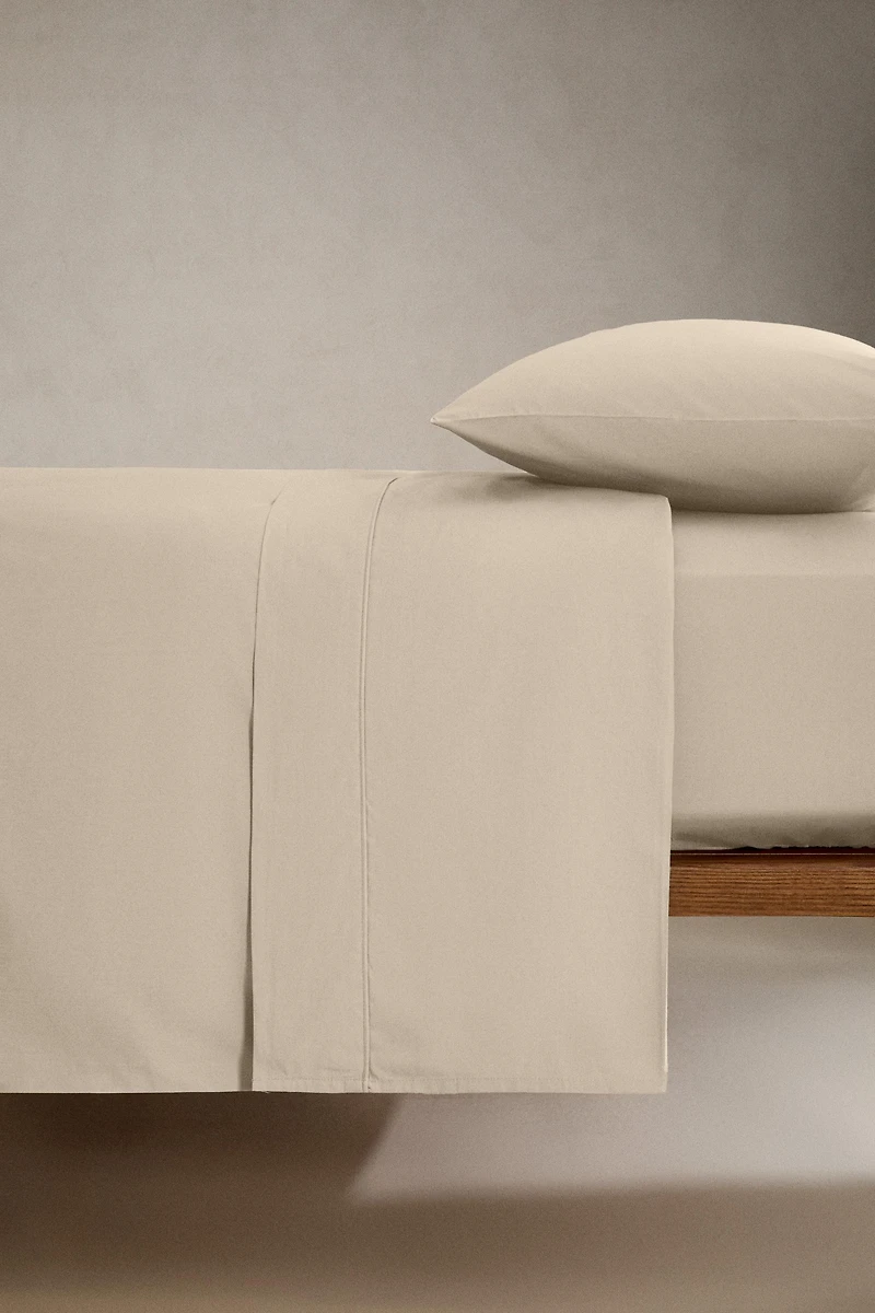 PERCALE COTTON FLAT SHEET ( THREAD COUNT