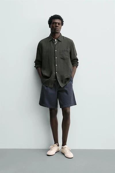 CHEMISE REGULAR FIT 100 % LIN