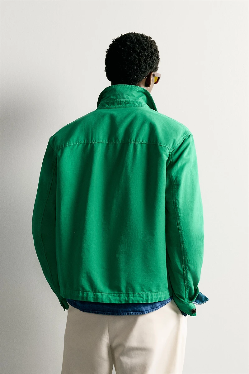COTTON LINEN REGULAR FIT OVERSHIRT