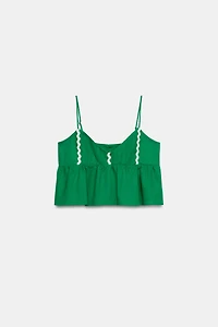 LINEN STRAP TOP