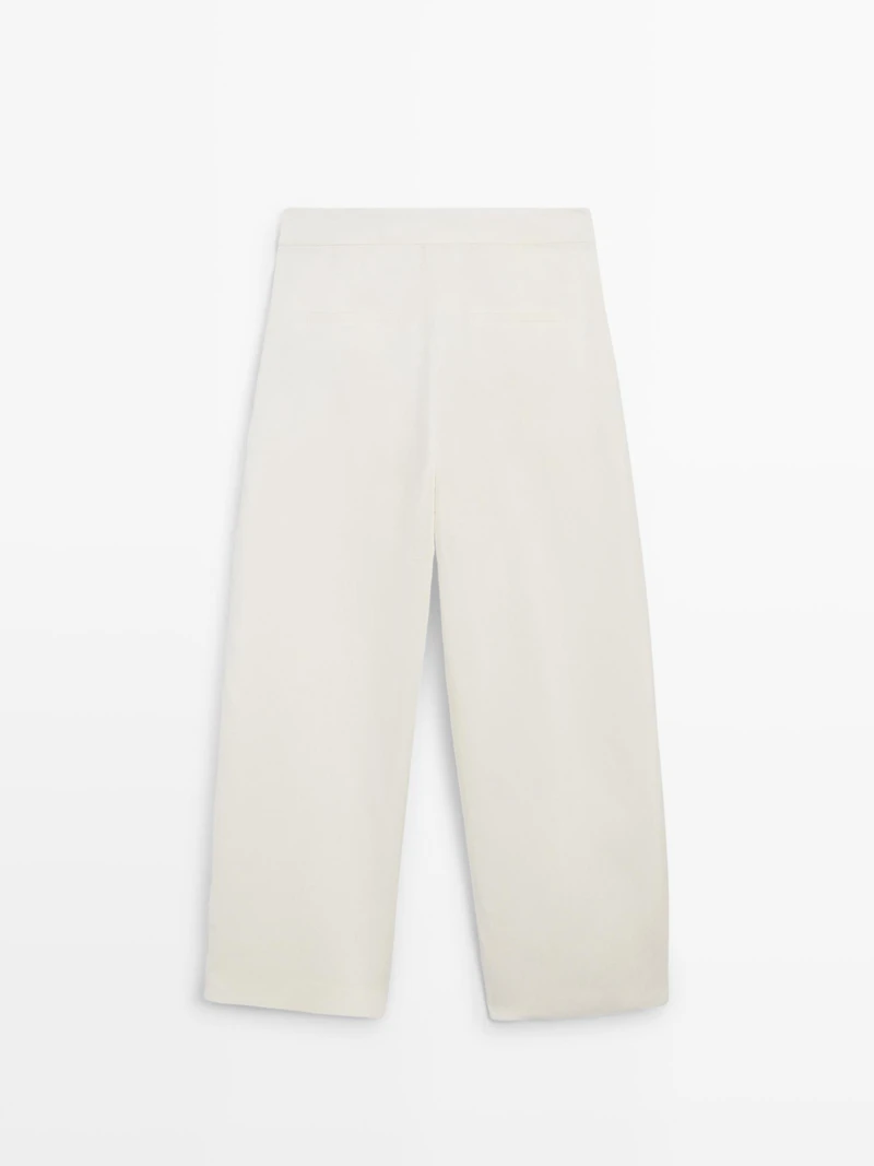 Pantalon barrel en lin