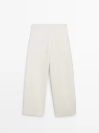 Pantalon barrel en lin