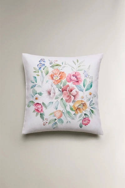 HOUSSE DE COUSSIN FLEURS