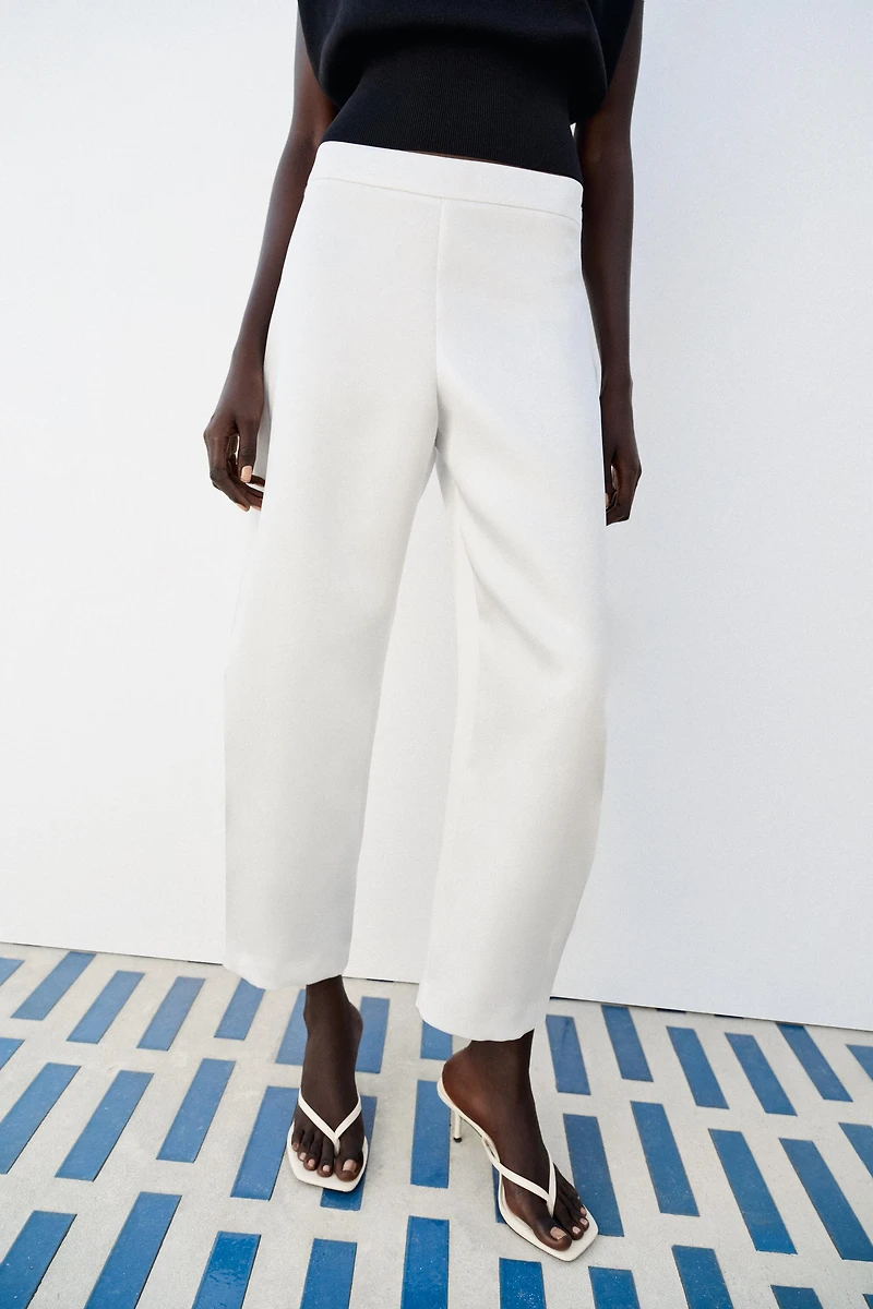 SATIN BARREL PANTS