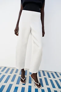 SATIN BARREL PANTS