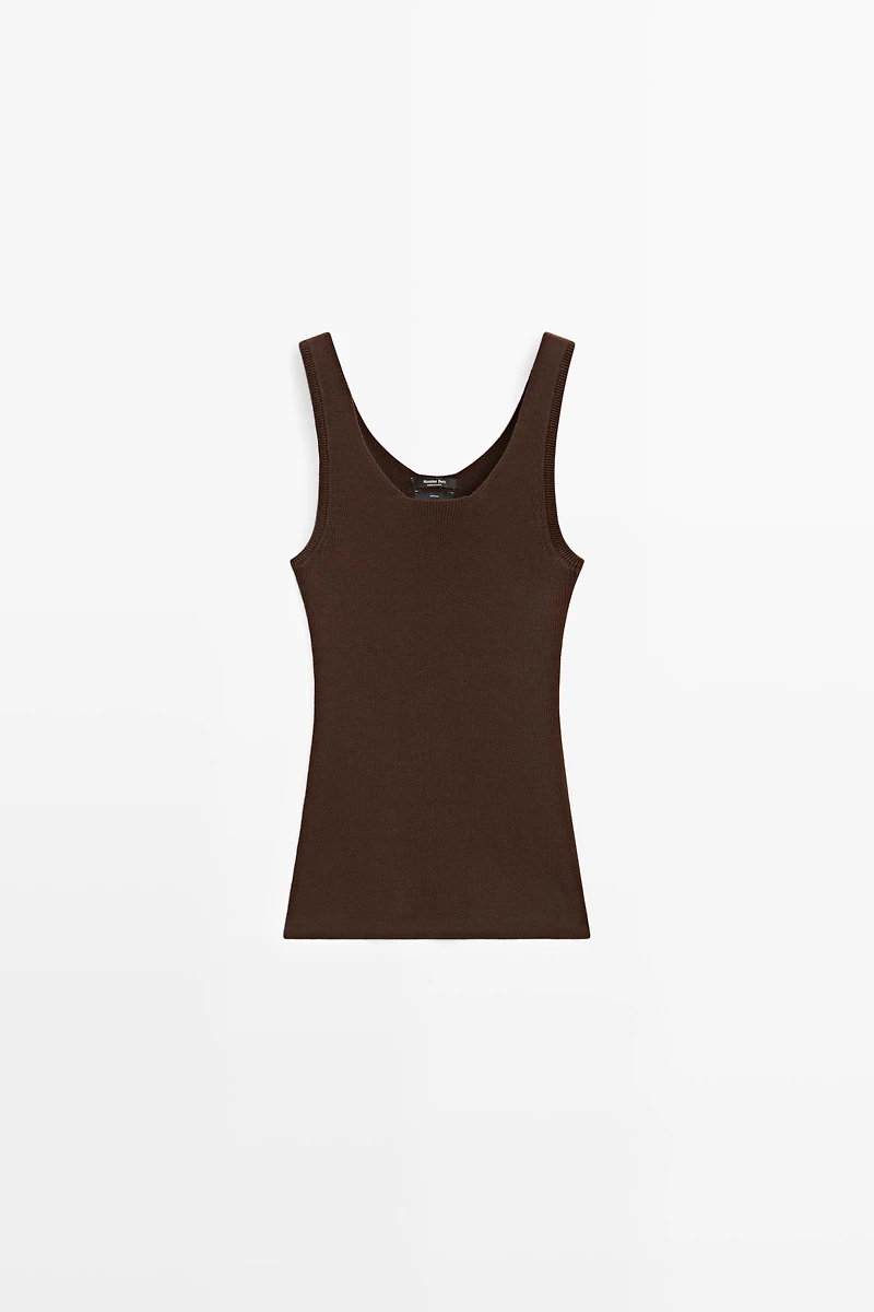 100% cotton ribbed tank top
