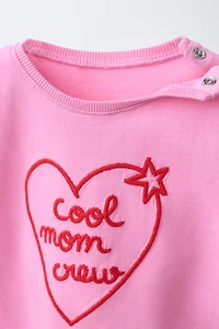 EMBROIDERED TEXT T-SHIRT