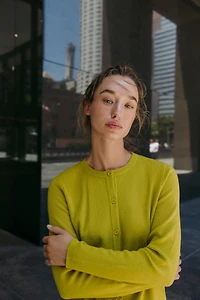 BASIC KNIT BUTTON CARDIGAN