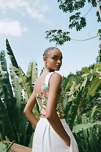JUPE MIDI CAPE IMPRIMÉE