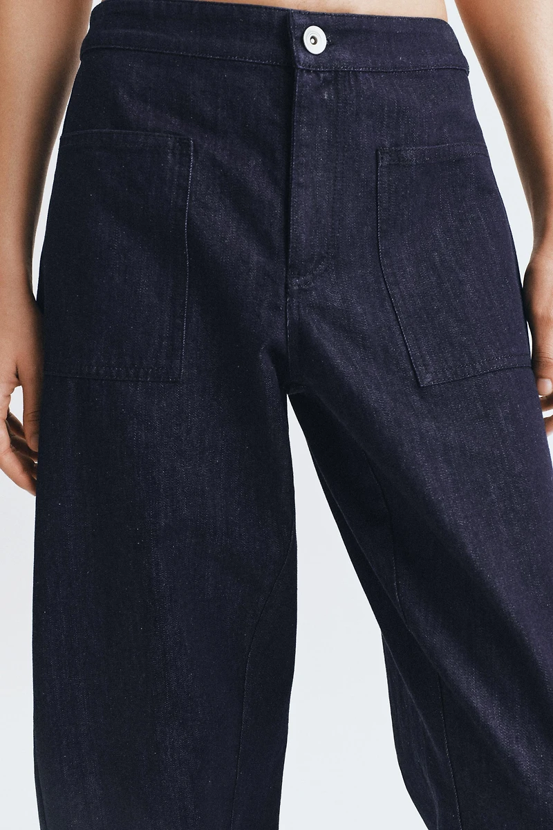 PANTALON DENIM BARREL POCHES ZW COLLECTION